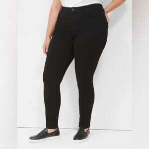 EUC Lane Bryant Signature Fit Sateen Skinny Jean, Size 20, Black